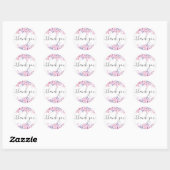 Sticker Rond Aquarelle Fleur sauvage pourpre (Feuille)