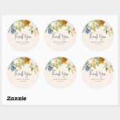 Sticker Rond Aquarelle fleurie Mariage de fleurs printanières (Feuille)