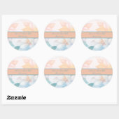 Sticker Rond Aquarelle Fleurs Pastel (Feuille)