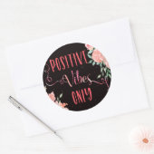 Sticker Rond Aquarelle fleurs rose vitres positives seulement n (Enveloppe)