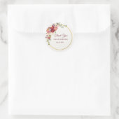 Sticker Rond Aquarelle Fleurs tropicales et Mariage de verdure (Sac)
