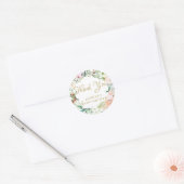 Sticker Rond Aquarelle Floral baby shower d'écriture or (Enveloppe)