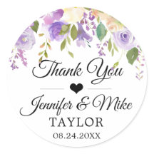 Aquarelle Floral Lavande Purple Mariage Favoriser