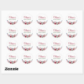Sticker Rond Aquarelle Florale (Feuille)