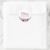 Sticker Rond Aquarelle Florale (Sac)