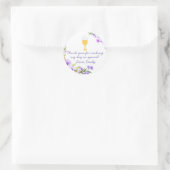 Sticker Rond Aquarelle florale communion Cadeau Favoriser Étiqu (Sac)