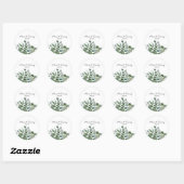 Sticker Rond Aquarelle Florale Eucalyptus Mariage de feuillage (Feuille)