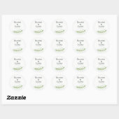 Sticker Rond Aquarelle Foliage Mariage de verdure (Feuille)