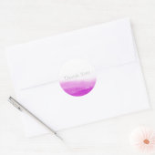 Sticker Rond Aquarelle Fuchsia Moderne Mariage élégant Faveur (Enveloppe)