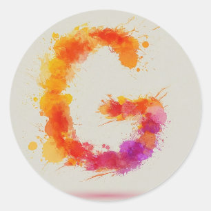 Sticker Rond Aquarelle G