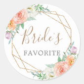 Sticker Rond Aquarelle géométrique Fleurs Goodie Bag Snack (Devant)