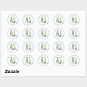 Sticker Rond Aquarelle gnome de Noël. (Feuille)