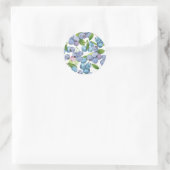 Sticker Rond Aquarelle Grand Blueberry (Sac)