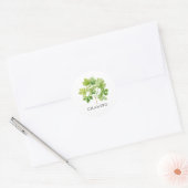 Sticker Rond Aquarelle Herb Cilantro (Enveloppe)