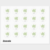Sticker Rond Aquarelle Herb Cumin (Feuille)