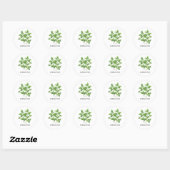 Sticker Rond Aquarelle Herb Oregano (Feuille)