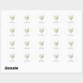 Sticker Rond Aquarelle Herb Rosemary (Feuille)