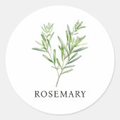 Sticker Rond Aquarelle Herb Rosemary (Devant)
