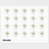 Sticker Rond Aquarelle Herb Thyme (Feuille)