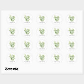 Sticker Rond Aquarelle Herbe Tarragon (Feuille)