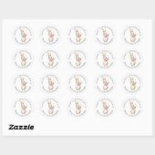 Sticker Rond Aquarelle Heureuse Sainte-Valentin de l'enfant Rab (Feuille)