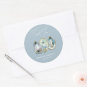 Sticker Rond Aquarelle Huître (Enveloppe)