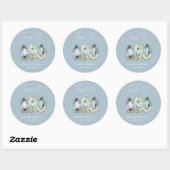 Sticker Rond Aquarelle Huître (Feuille)