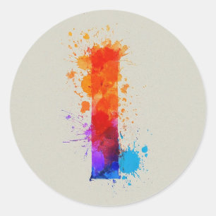 Sticker Rond Aquarelle I