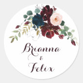 Sticker Rond Aquarelle illustrée Mariage de automne Enveloppe s (Devant)