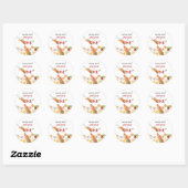 Sticker Rond Aquarelle italienne 1er anniversaire (Feuille)