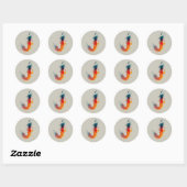 Sticker Rond Aquarelle J (Feuille)