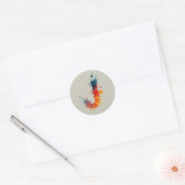 Sticker Rond Aquarelle J (Enveloppe)