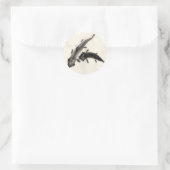 Sticker Rond Aquarelle Koi Fish (Sac)