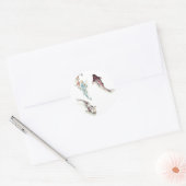 Sticker Rond Aquarelle Koi Fish (Enveloppe)
