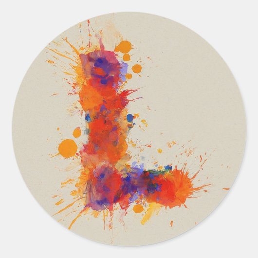 Sticker Rond Aquarelle L (Devant)