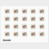 Sticker Rond Aquarelle Ladybug (Feuille)