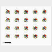 Sticker Rond Aquarelle Ladybug (Feuille)
