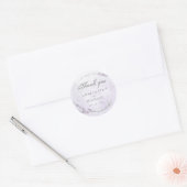 Sticker Rond Aquarelle lavande fleurs mariage merci (Enveloppe)