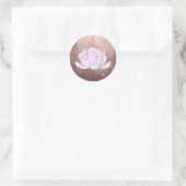 Sticker Rond Aquarelle Lavande Succulente, Peach Brown (Sac)