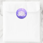 Sticker Rond Aquarelle Lavande Succulente, violet (Sac)