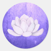 Sticker Rond Aquarelle Lavande Succulente, violet (Devant)