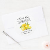Sticker Rond Aquarelle Lemons Limoncello Mariage (Enveloppe)