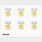 Sticker Rond Aquarelle Lemons Limoncello Mariage (Feuille)