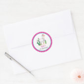 Sticker Rond Aquarelle Llama Anniversaire (Enveloppe)