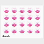 Sticker Rond Aquarelle Lotus Fleur (Feuille)