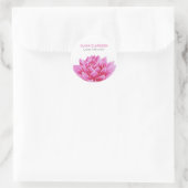 Sticker Rond Aquarelle Lotus Fleur (Sac)