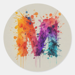 Sticker Rond Aquarelle M
