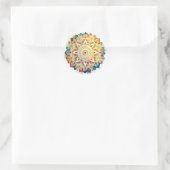 Sticker Rond Aquarelle Mandala (Sac)