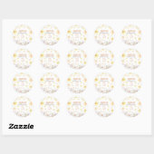 Sticker Rond Aquarelle marguerite Anniversaire (Feuille)