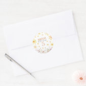 Sticker Rond Aquarelle marguerite Anniversaire (Enveloppe)